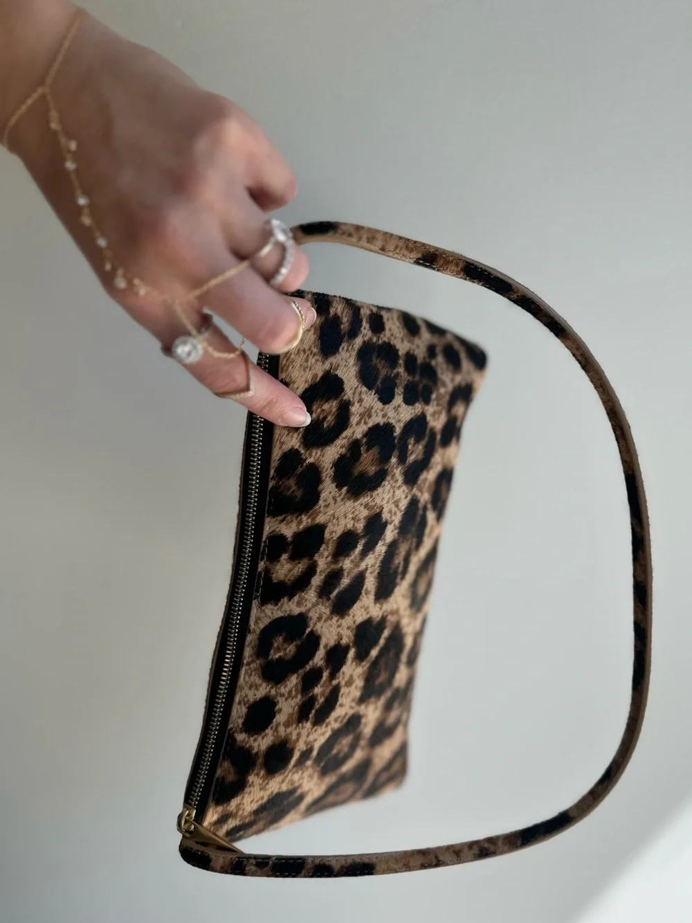Mansur Gavriel Gaia Shoulder Bag Leopard Print